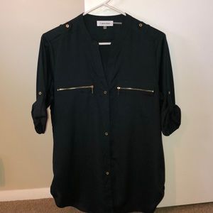 NWOT Calvin Klein military blouse Size Medium